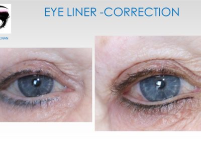 correction de eye liner MAQUILLAGE PERMANENT NIMES YSABEL MARIGNAN nimes,avignon, montpellier, ales